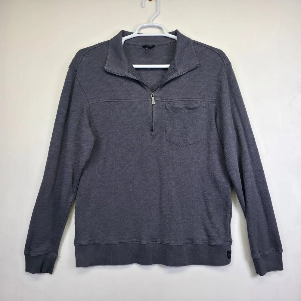 Good Man Brand Quarter Zip‎ Pullover Mens L Gray Minimalist Athleisure Preppy